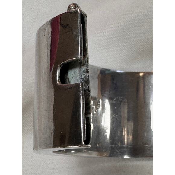 Vintage Mexico Brenda Schoenfeld Design Sterling Silver Wide Cuff - Picture 7 of 12